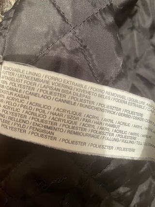 Abrigo Mango T38 impermeable, forro extraíble