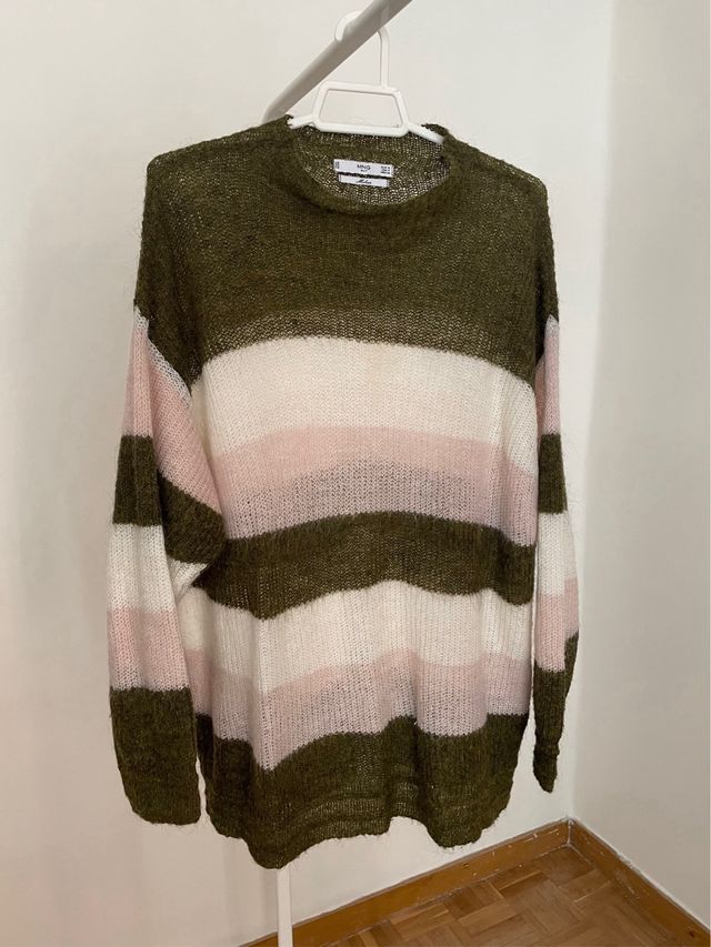 Jersey ligero de punto fino lana mohair Mango