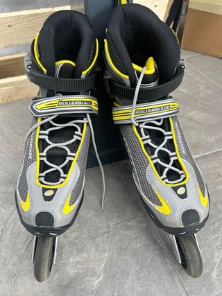 Patines en línea Rollerblade grises y amarillos