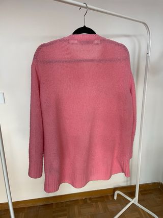 Jersey fino rosa chicle lana Zara