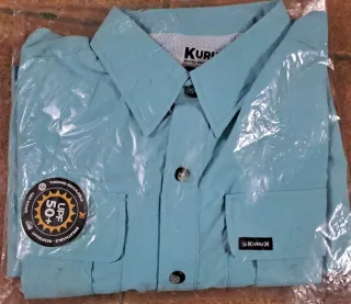 Camicia da pesca Kuruk UPF 50+ colore blu