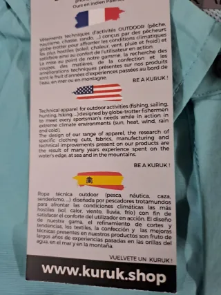 Camicia da pesca Kuruk UPF 50+ colore blu