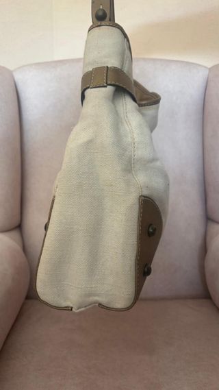 Bolso Purificación García Beige y Dorado