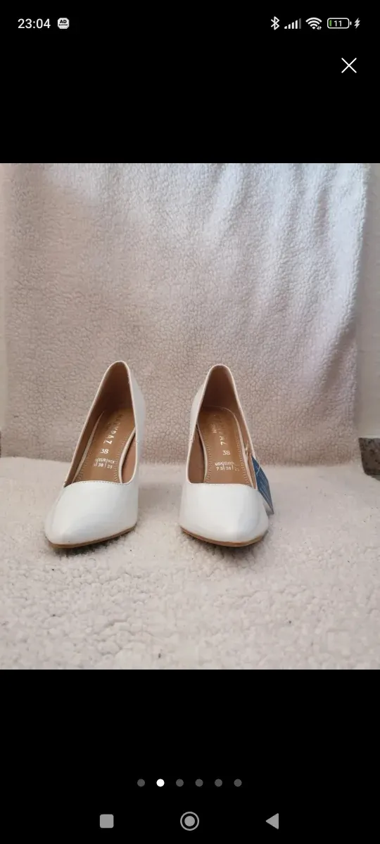 Tacones Marypaz charol blancos
