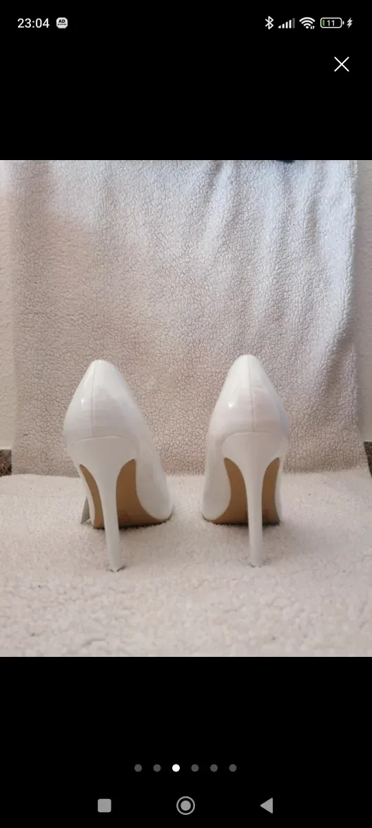 Tacones Marypaz charol blancos
