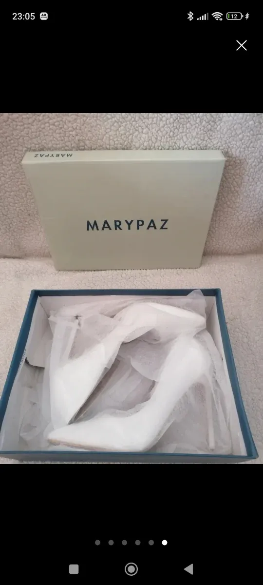 Tacones Marypaz charol blancos