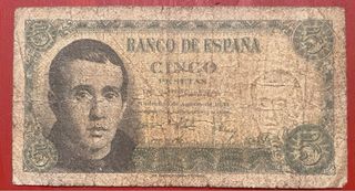 Spagna 🇪🇸 Spain banconota 5 pesetas 1951