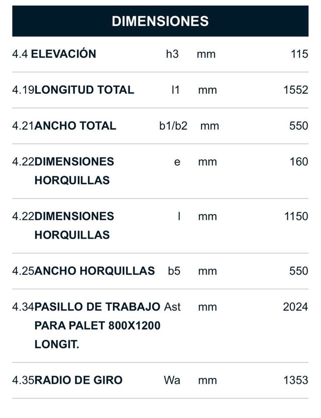 Transpaleta Eléctrica EY15L Li-Ion