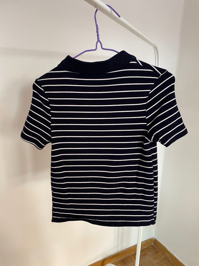 Polo punto Zara Algodón Rayas Talla S