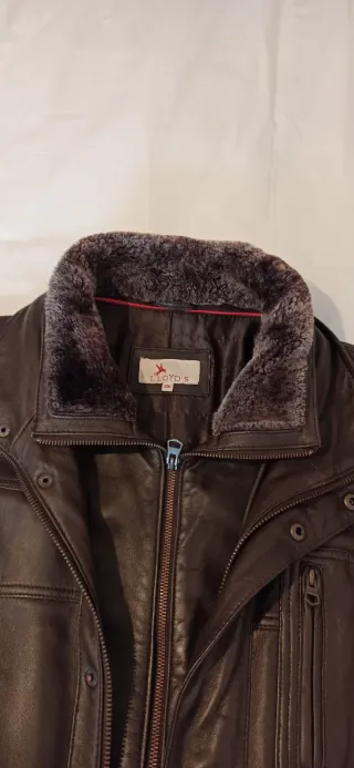 Cazadora de piel para hombre