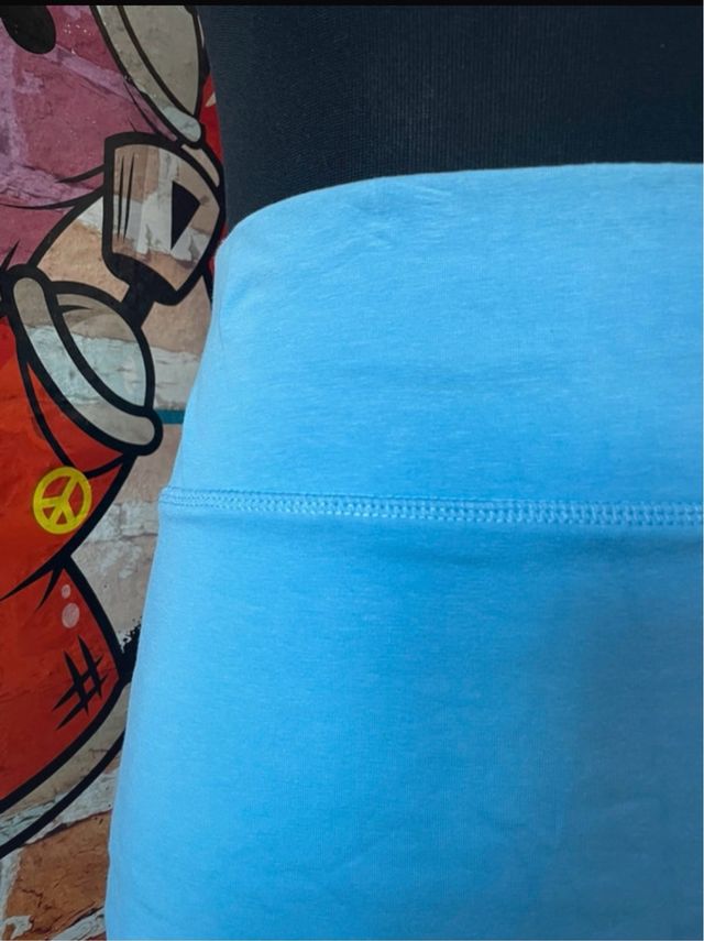 Falda tubo mini celeste - Talla XL