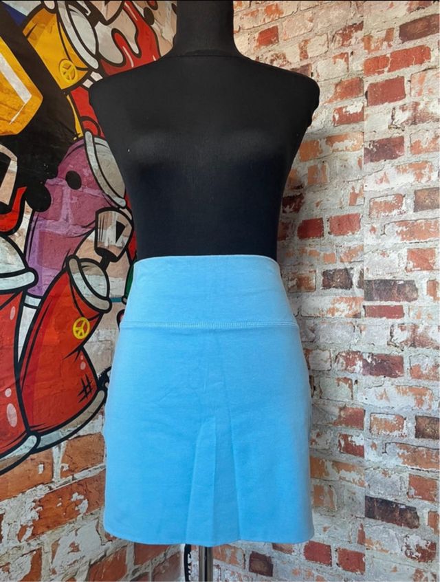 Falda tubo mini celeste - Talla XL