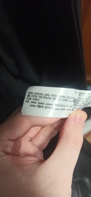 Gabardina Negra Bershka