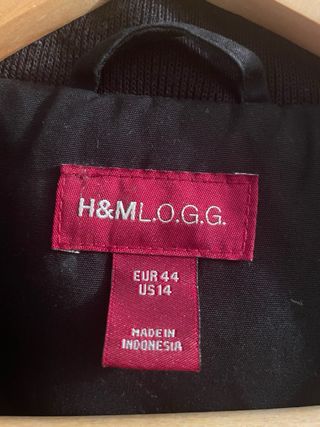 Cazadora H&M Negra Talla XXL