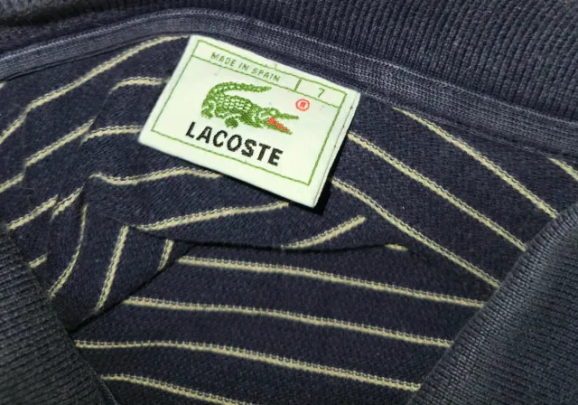 Polo Lacoste Rayas Manga Larga Talla XL