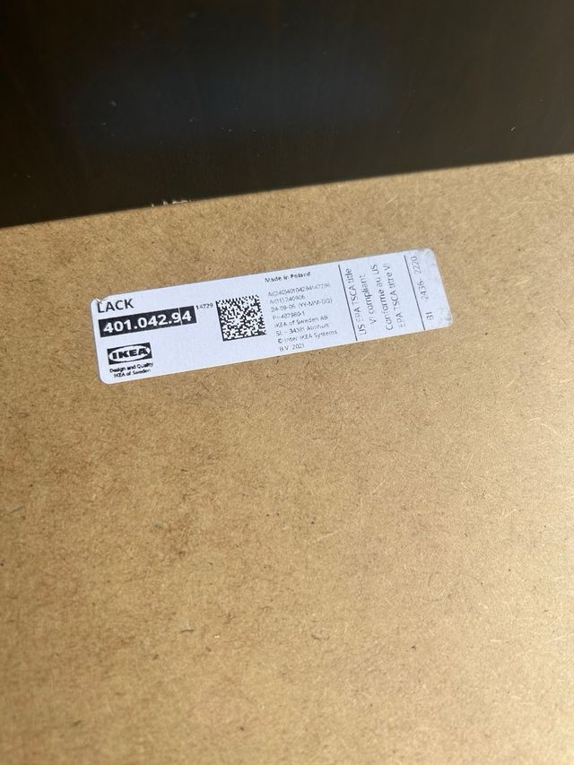 Mesa de centro LACK Ikea Negra