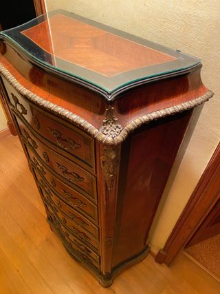 Chiffonnier Luis XV Palosanto y Bronce GANGA