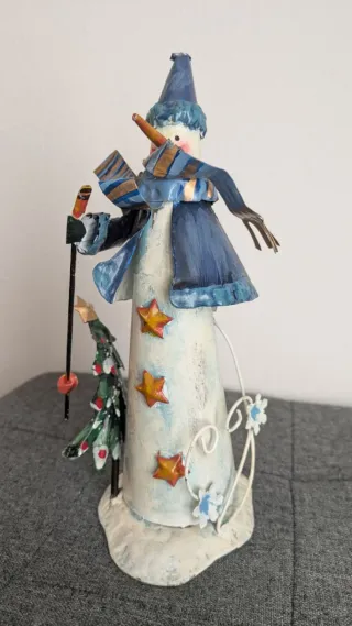 Pupazzo di Neve in Metallo- Decorazione Natalizia