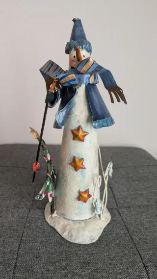 Pupazzo di Neve in Metallo- Decorazione Natalizia