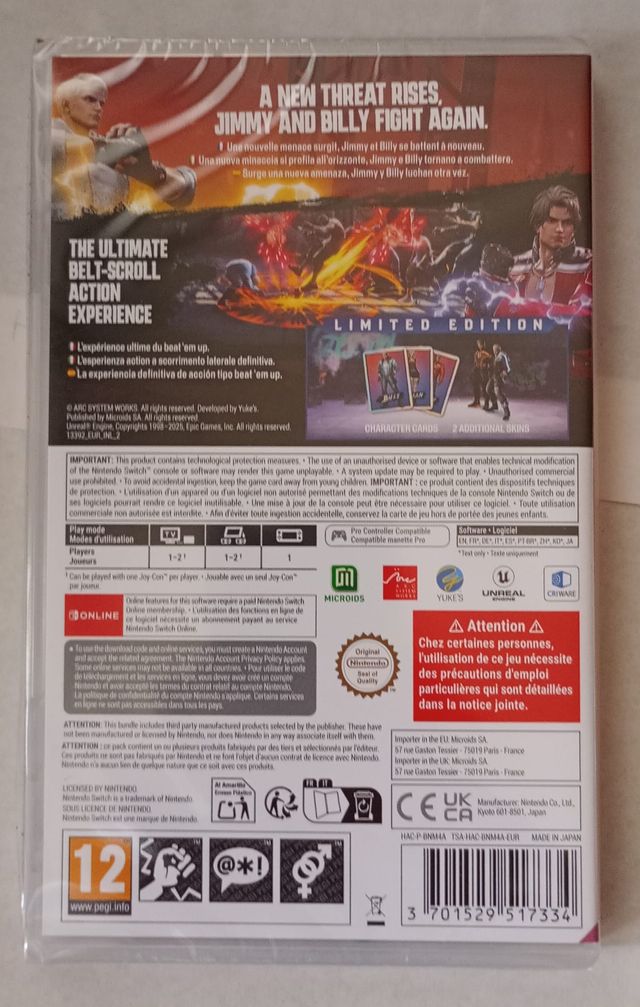 Double Dragon Revive Switch precintato