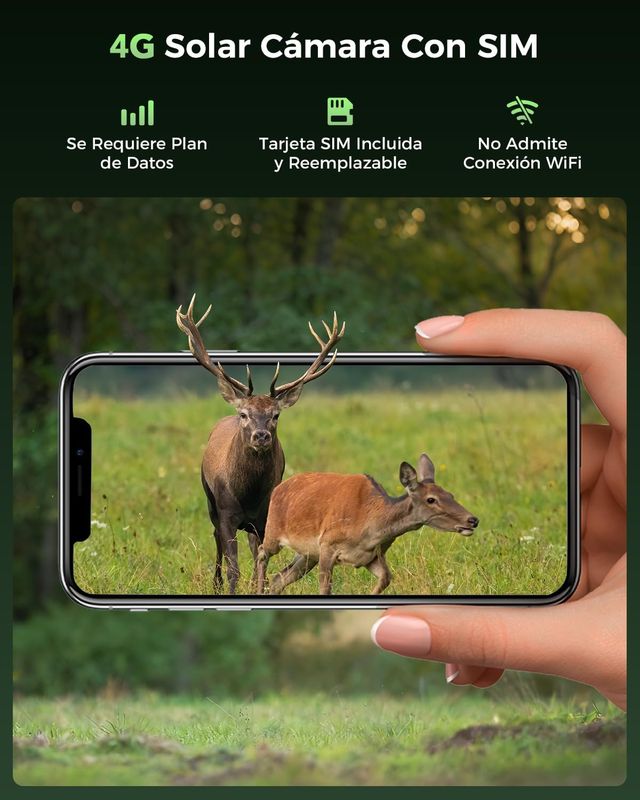 Fotocamera di Sorveglianza Solare 4G LTE Xega SIM / Solare