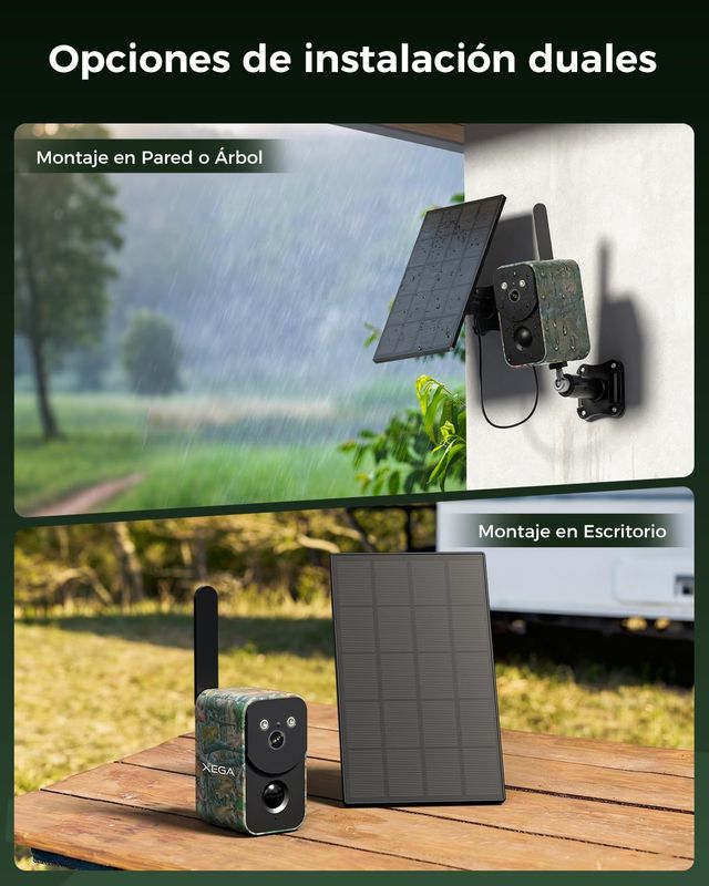 Fotocamera di Sorveglianza Solare 4G LTE Xega SIM / Solare