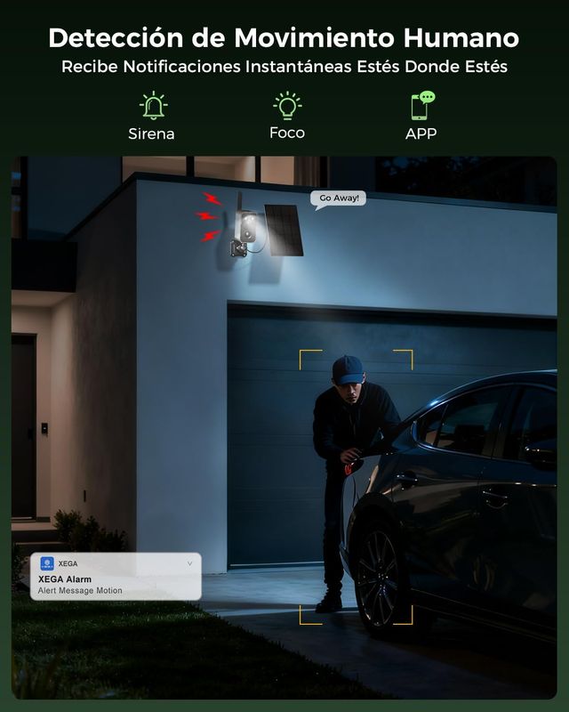 Fotocamera di Sorveglianza Solare 4G LTE Xega SIM / Solare