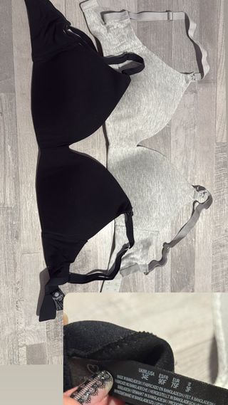 Pack 2 Sujetadores Lactancia Negro y Gris