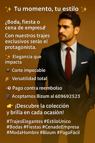 Trajes elegantes para hombre