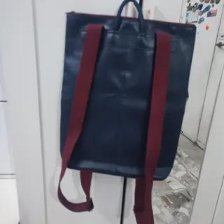 Zaino uomo in pelle blu