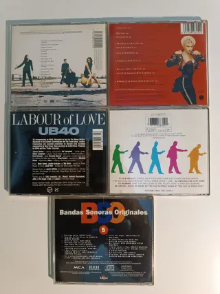 Lote 5 CDs Pop Rock: Corrs, UB40, Madonna,...