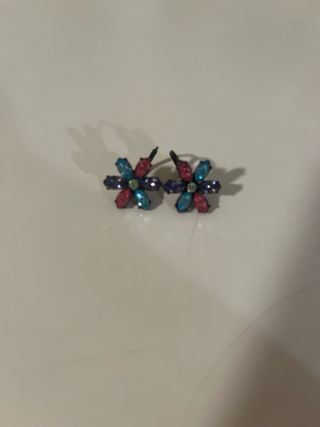 Pendientes colgantes Swarovski Flor Cristales