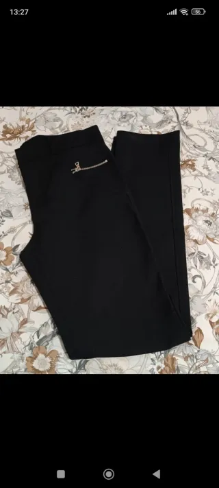 Dos pantalones negros de vestir talla 36, HM/Zara