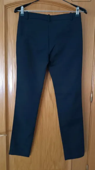 Dos pantalones negros de vestir talla 36, HM/Zara