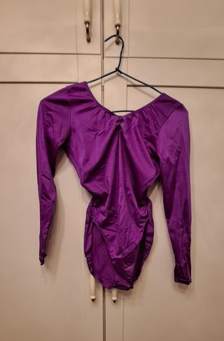 Falda flamenca lunares morada y verde