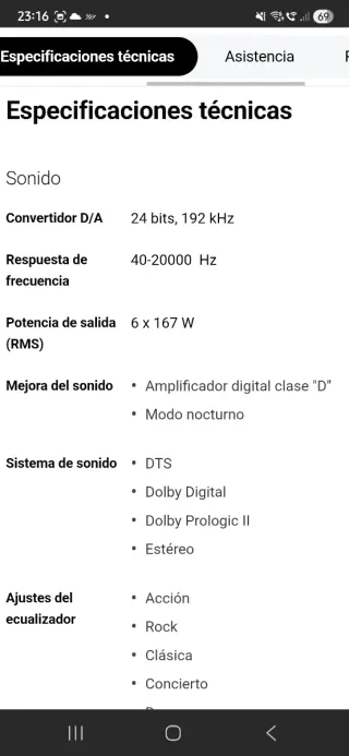 Sistema Cine en Casa Philips 5.1 Negro