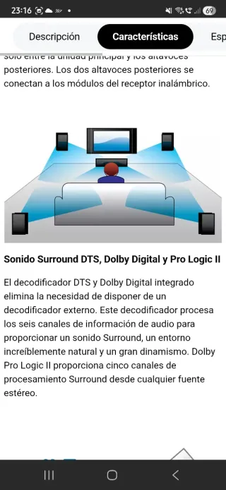 Sistema Cine en Casa Philips 5.1 Negro