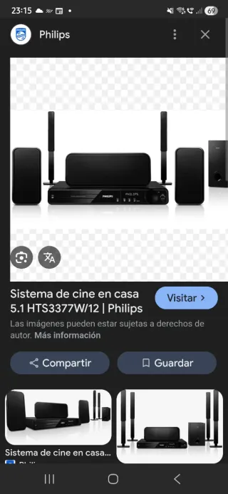 Sistema Cine en Casa Philips 5.1 Negro