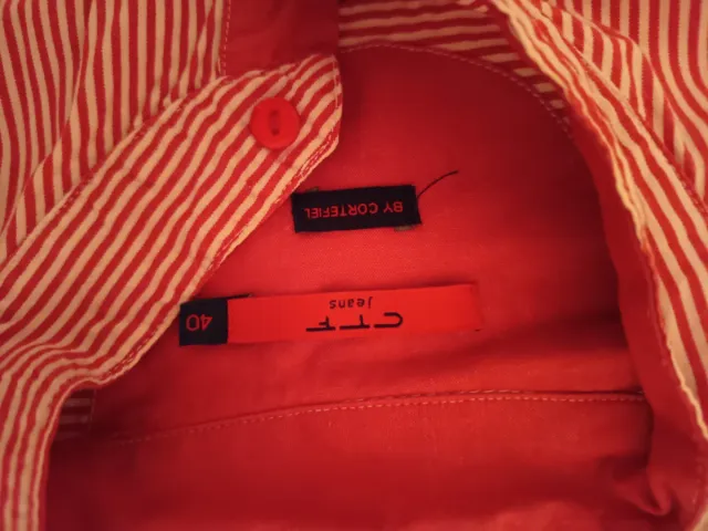 Camisa Cortefiel Rayas Rojas y Blancas