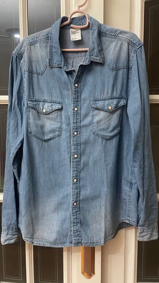 Camisa Vaquera H&M Talla M Hombre.