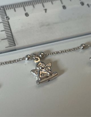 Pulsera Plata 5 Ángeles Colgantes