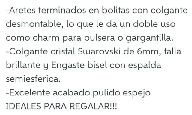 Pendientes ORO y SWAROVSKIS. REGALO NAVIDAD.