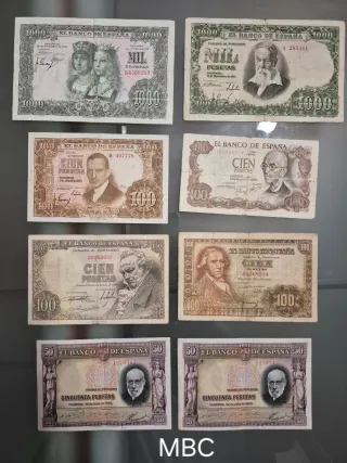 Lote 37 Billetes Españoles Antiguos desde 1920...