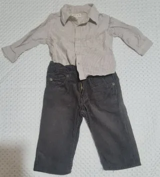 Conjunto Bebé: Camisa x Calça Bombazine