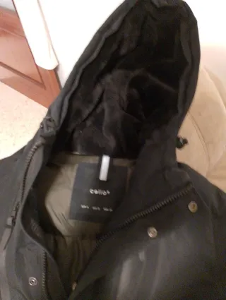 Celio Chaquetón Parka Impermeable Negro