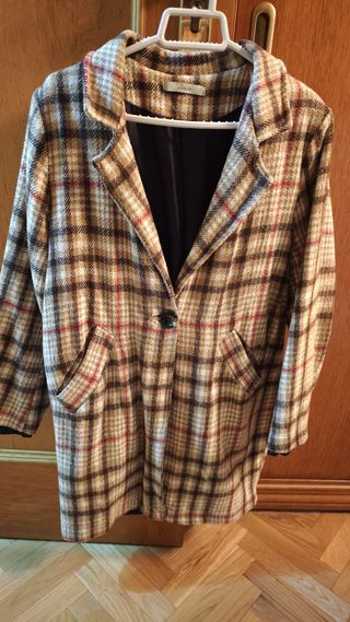 Abrigo de cuadros mujer