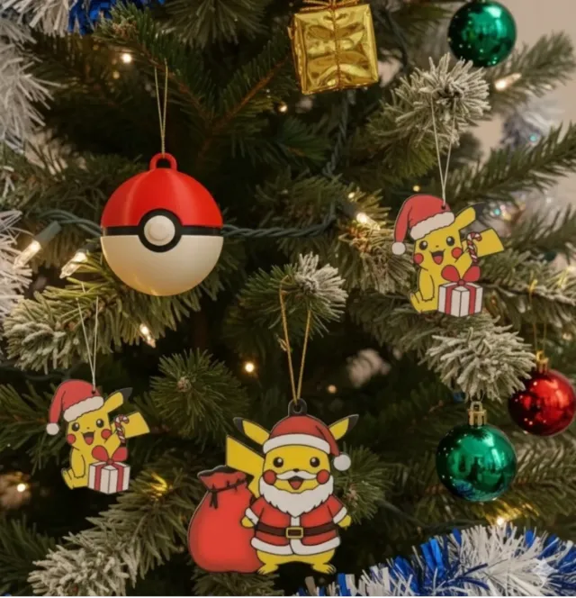 Decoración Pikachu Árbol Navidad