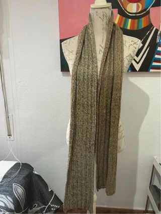 Bufanda unisex marrón y verde