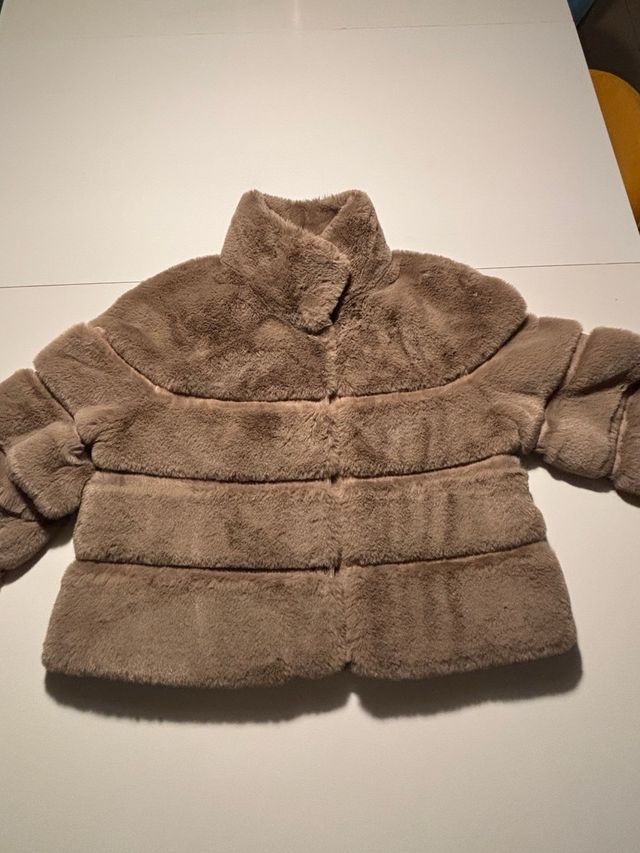 Abrigo pelo sintético Cuplé topo Talla S