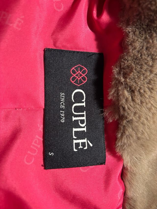 Abrigo pelo sintético Cuplé topo Talla S